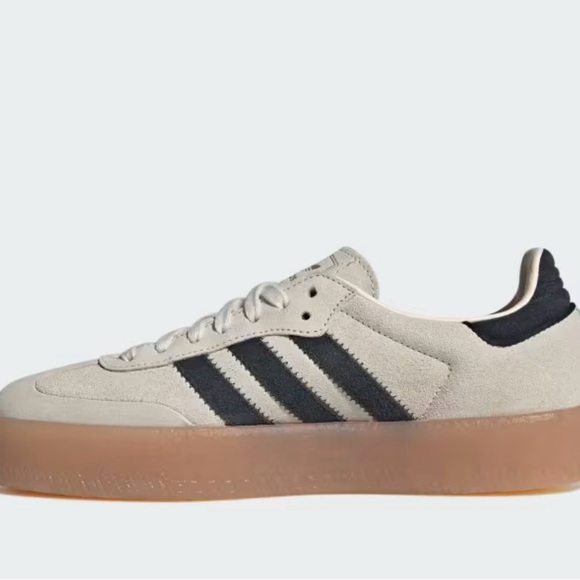 Adidas Sambae Wonder White / Core Black / Gum. Size 7 Women’s Brand New in Box - Picture 6 of 8